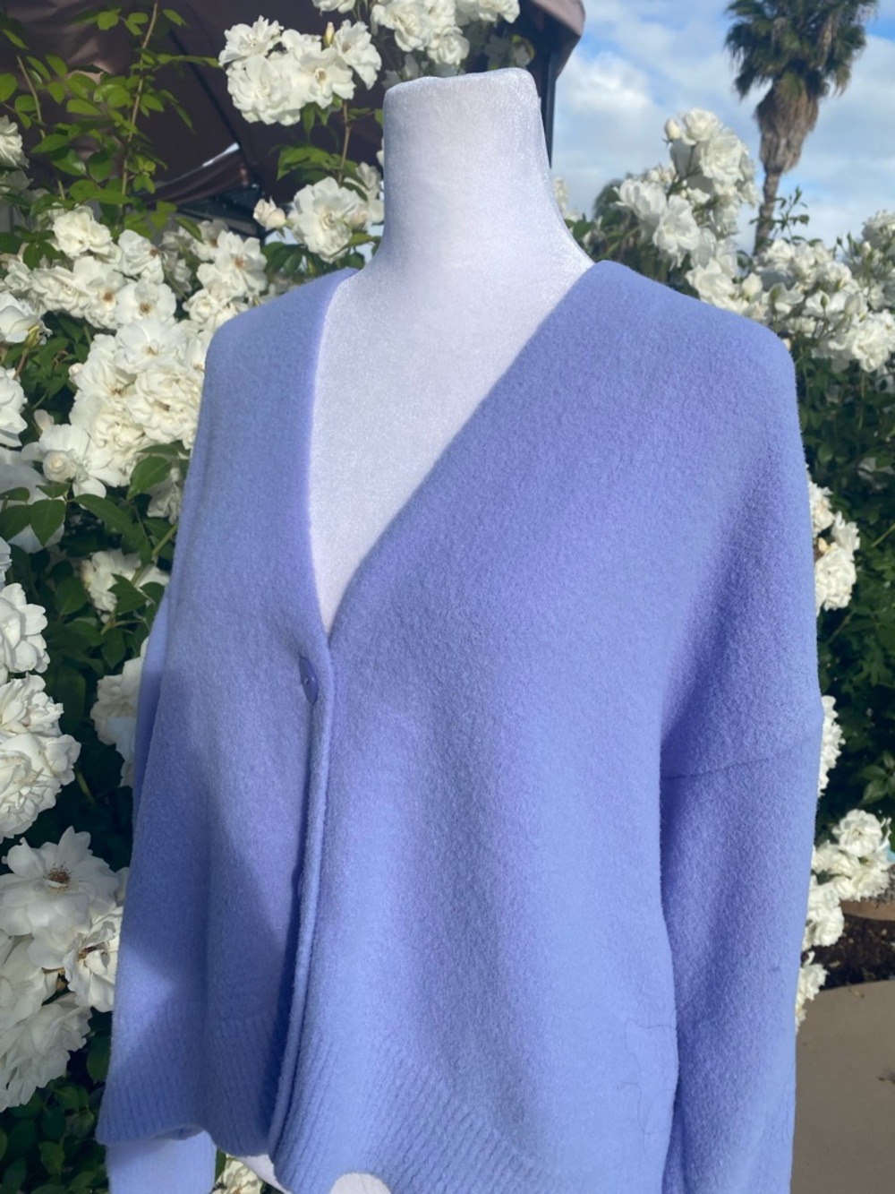 a new day Lavender V-Neck Women’s Sweater Cardigan